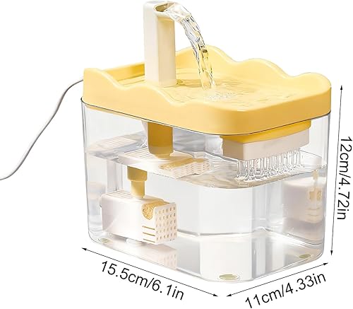 Miniatura 2 de Fuente de agua para gatos, bomba silenciosa con apagado inteligente, fuente de agua para gatos de gran capacidad para beber, perfecta para gatitos,