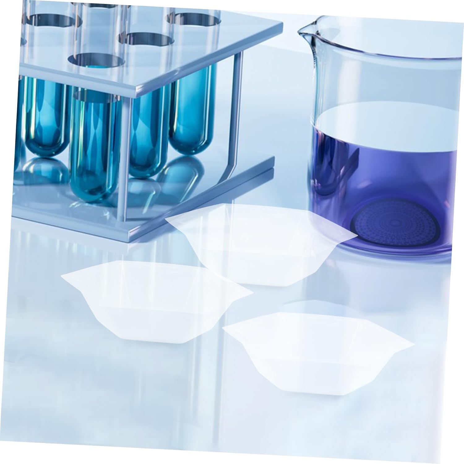10pcs Sample Weighing Trays Hexagonal Weighing Dishes for Accurate Measurement Versatile Lab Weigh Boats Easy to Clean for Mixing Ingredients
