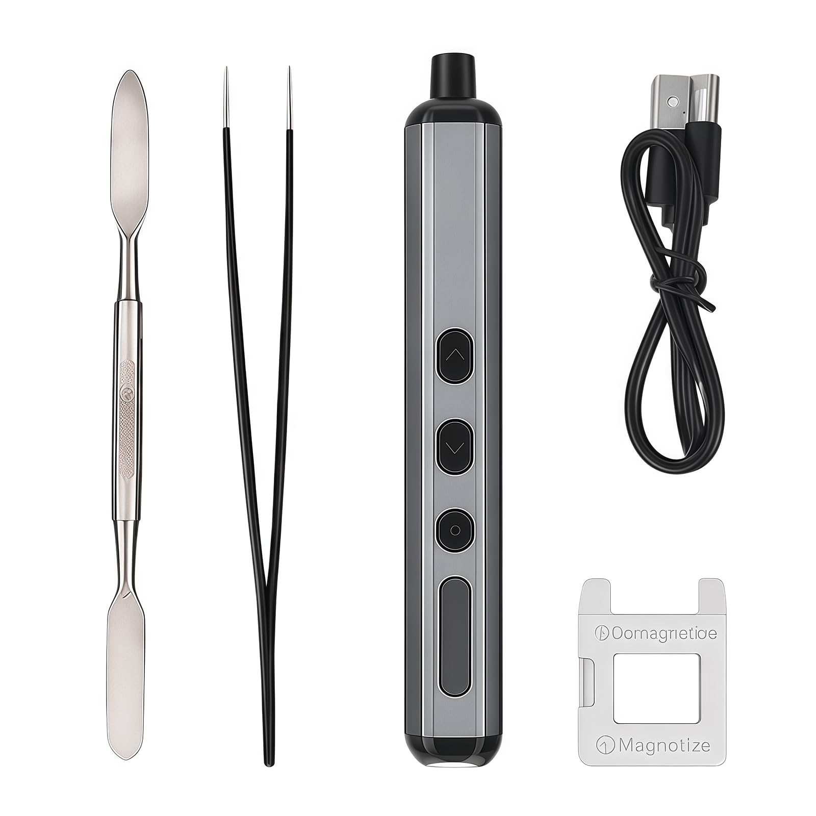 Juego de destornilladores eléctricos inalámbricos de precisión 68 en 1, kit de reparación de destornillador magnético recargable para teléfono, laptop, reloj, cámara y electrónica pequeña (juego 68 en