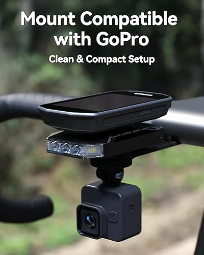 Miniatura 5 de CL350 - Faro delantero de bicicleta de 350 lm para conducción nocturna y de día, luz frontal recargable USB-C de 4000 mAh, IPX4 impermeable, lámpara