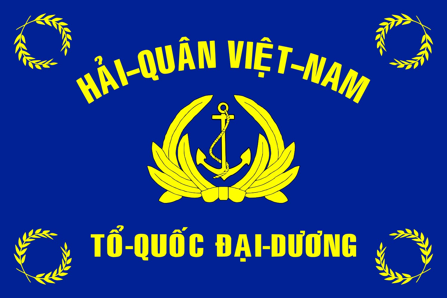 Drapeau Republic of Vietnam Navy grand modèle paysage pour commémoration