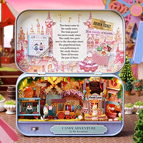 Cutebee Box Theatre Doll House Furniture Miniature, 1:24 Diy Dollhouse Kit For Kids (Candy Adventure) #TOP3