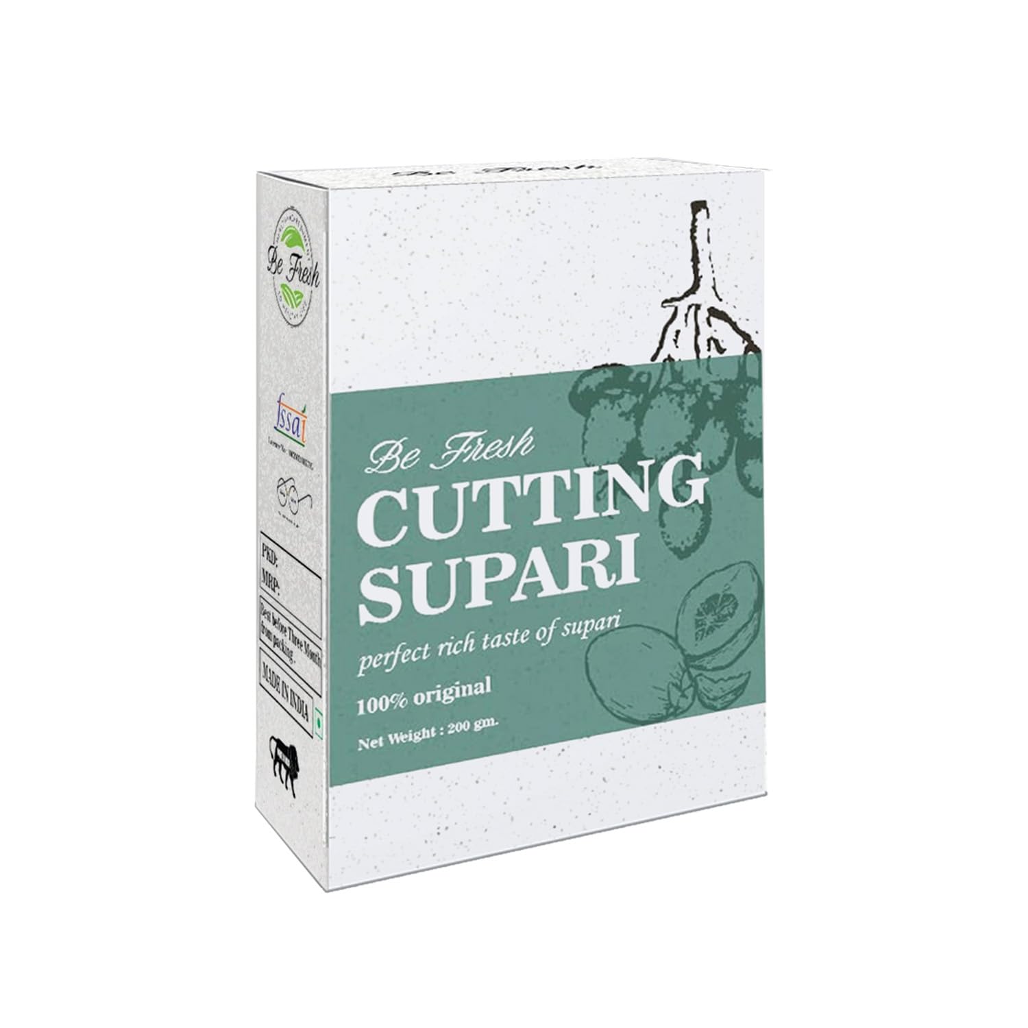 Be Fresh Cutting Supari Mouth Freshners 200gm |Areca Nuts Betel Nuts Nature Sliced Paan Sopadi | Kachi Sopari Mouth Freshener | (Pack of 1)
