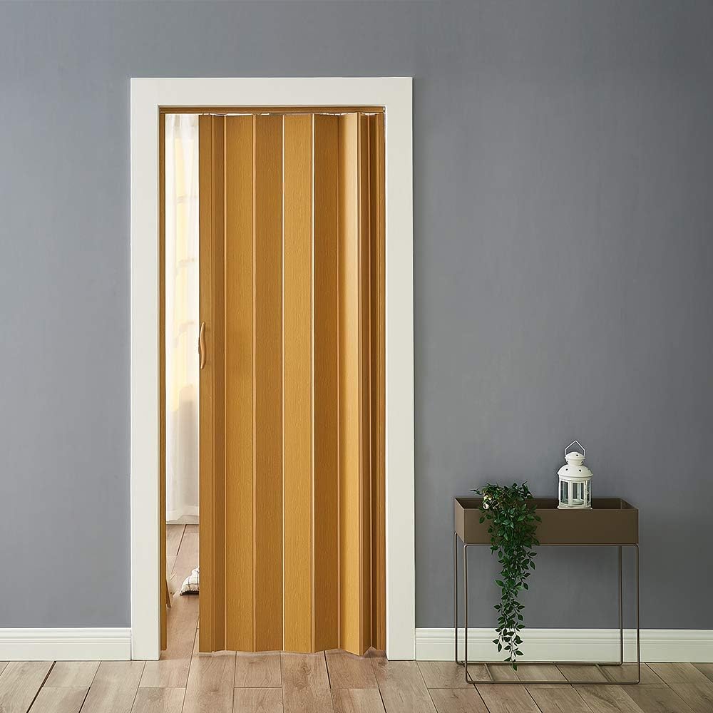 PVC Plastic Folding Door Internal Doors Sliding 7 Panels Divider Magnetic