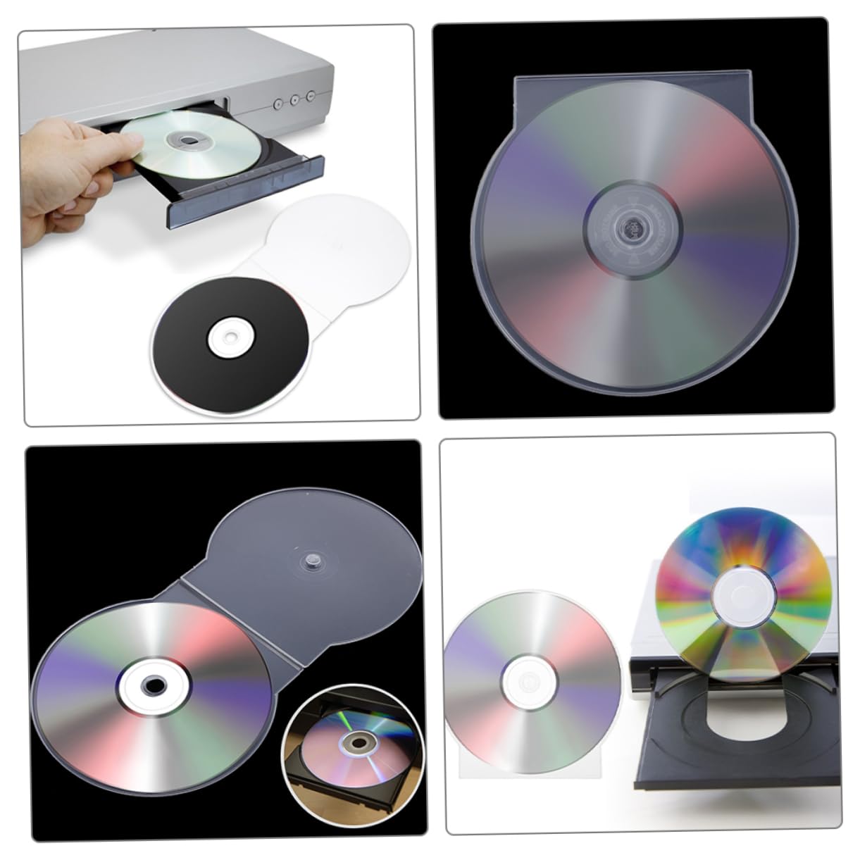 PRETYZOOM Custodia Trasparente per CD e Dvd Portatile, in Plastica Rigida, Resistente a Graffi, Formato Standard, per Viaggi e Archiviazione Domestica, Confezione da 50 Pezzi