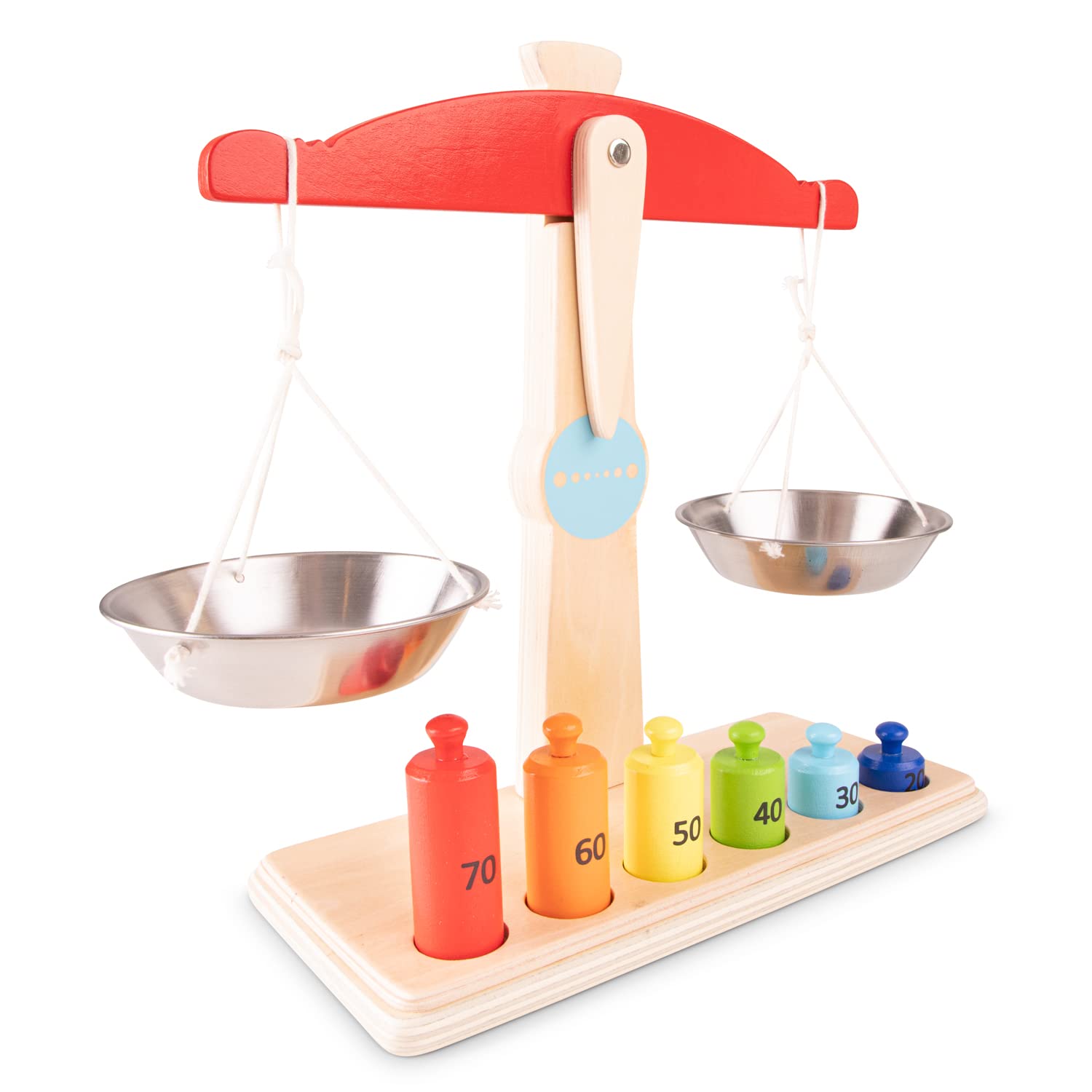 Woet® Balance Jouet en Bois pour Enfants - Accessoire pour Marchande - Jouet de Marché d’Imitation - À Partir de 3 Ans