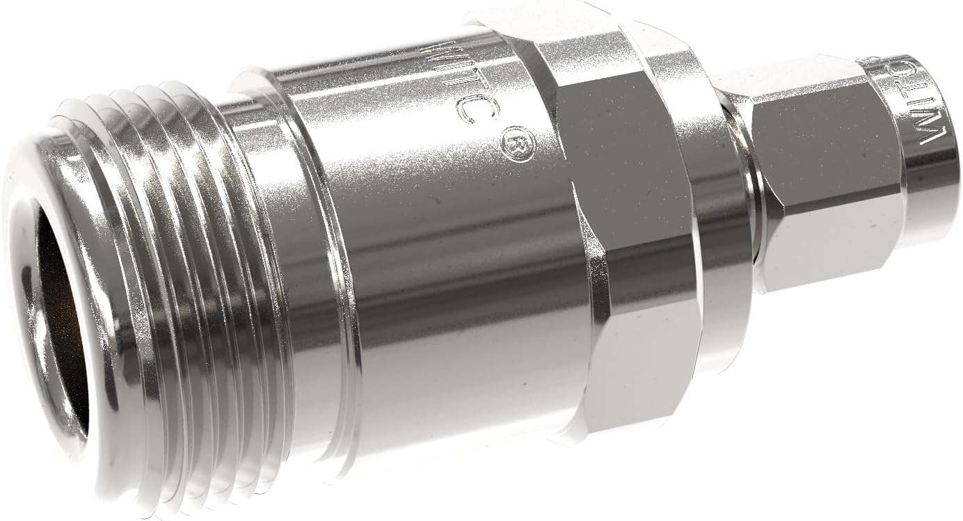 WITC Microwave RF Coax Adapter N Female to 2.92 mm Male Dc to 18 GHz High Frequency Coaxial Adapter 50 Ohm Precision Stainless Steel VSWR 1.20 for RF Equipment Coax Cable Wireless LAN Radio Devices