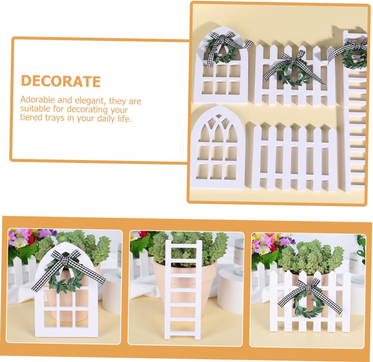 Tiered Tray Decor 3pcs Wood Farmhouse Signs for Desk