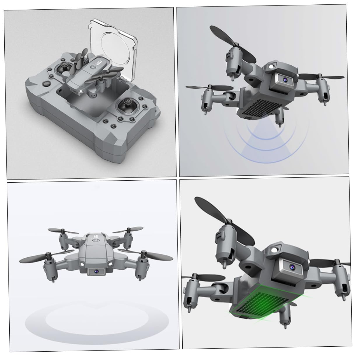 WOONEKY Drone Gps Mini Pieghevole, Telecamera 4k e Ritorno Automatico, Stabile, per Fotografia Aerea e Selfie,