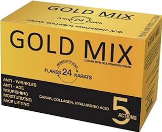 كريم للوجه والرقبة من جولد ميكس يوفر ترطيباً عميقاً ويفتح ويوحد لون البشرة، مناسب لجميع أنواع البشرة، 50 مل