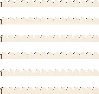 12 Pack Unfinished Scalloped Decorative Wood Trim Scalloped Edge Decorative Wood Molding Cute DIY Moulding Trim for Home Wall Cabinet Shelf and Window Door (15.75 x 1.18 Inch)