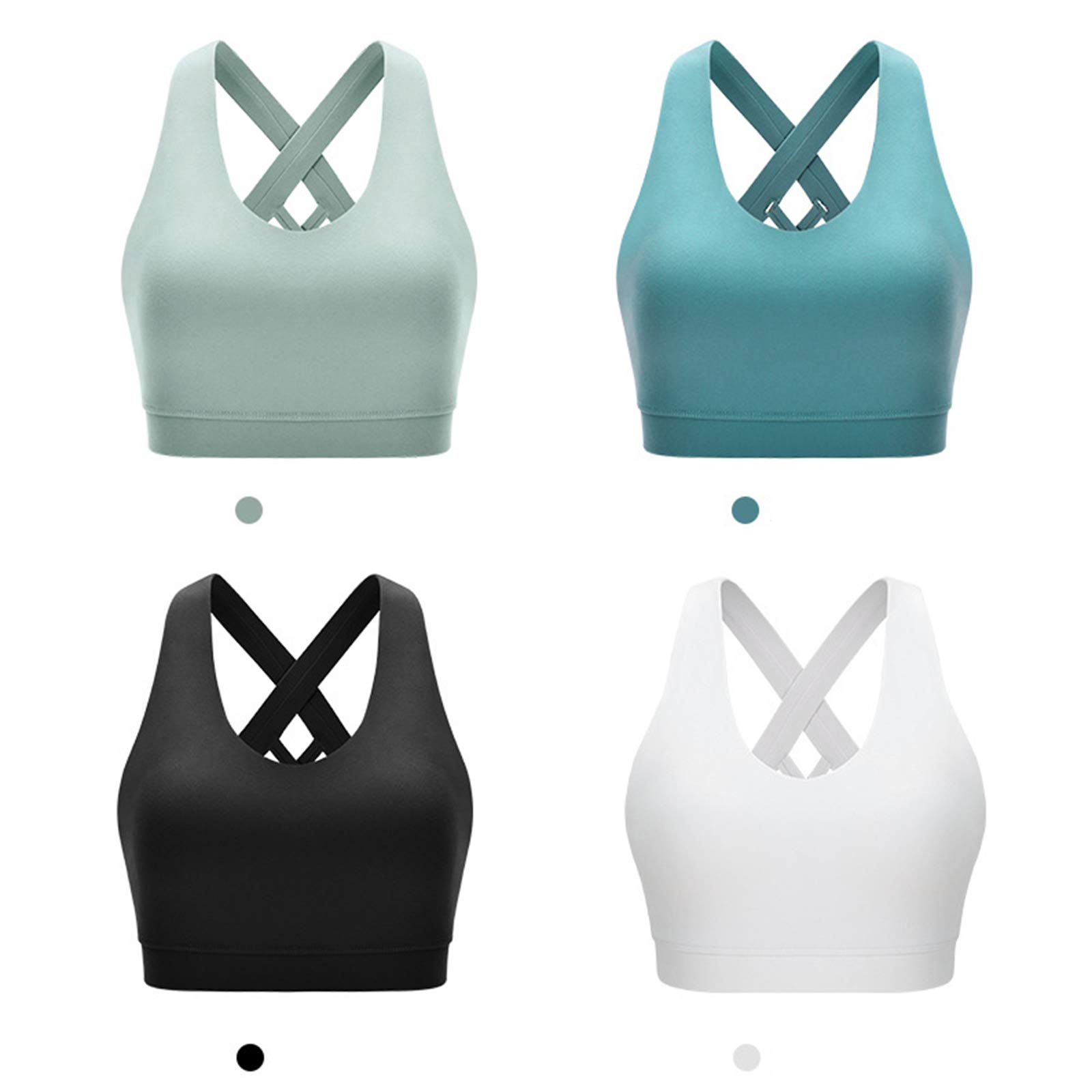Women's sports bra crossed back hollowed sexy active yoga bra,B,XL