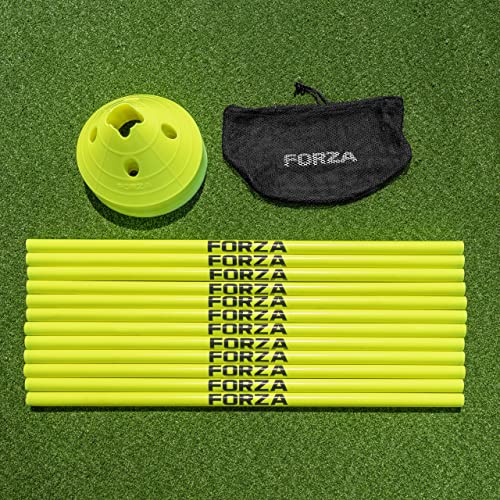Forza Training Hurdles And Superdome Cone [10 Qty] - High Intensity Speed And Agility Equipment (Yellow) #TOP30