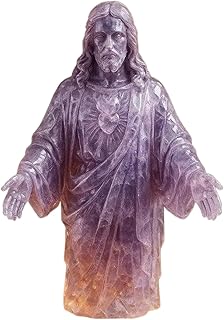 Miniature Jesus Figurines - Resin Crystal Christ Decor,Decorative Catholic Religious Figure for Home Baptism Bedroom Home ...