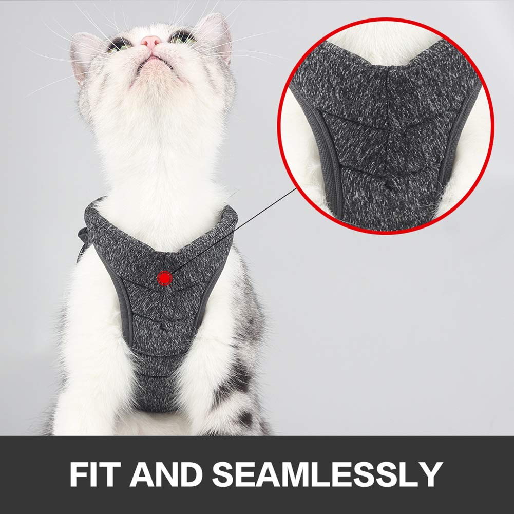 Cat Harness Leash Straps Soft and Comfortable Cat Walking Jacket with Running Cushioning and Escape Proof for Puppies with Cationic Fabric — view 6