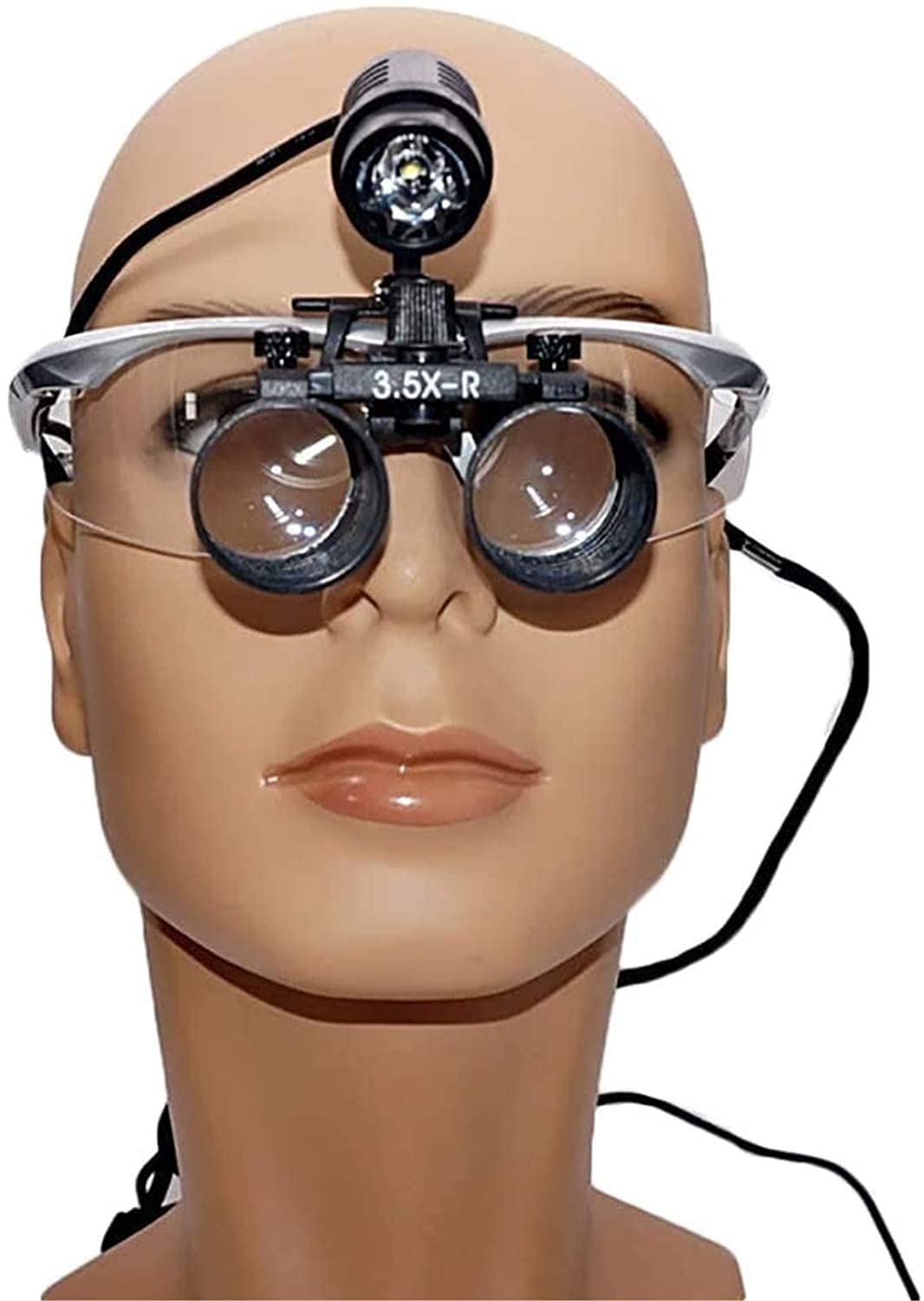 asdchZen Headband Magnifier,Handheld Digital Magnifier,Dental Loupes 3W Led Headband Binocular Magnifier Enlarger Clinical Magnifying Glass,2.5X,3.5X Hobbies,Reading,Jewelry Loupe,Cra,3.5x