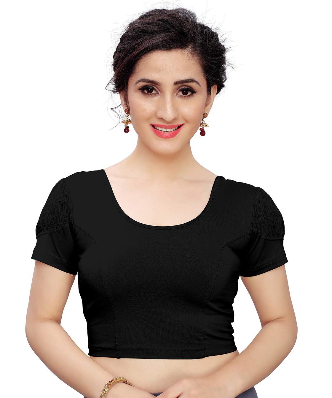 TreegoArt Fashion Girl's & Women's Cotton Lycra Readymade Stretchable Blouse Free Size