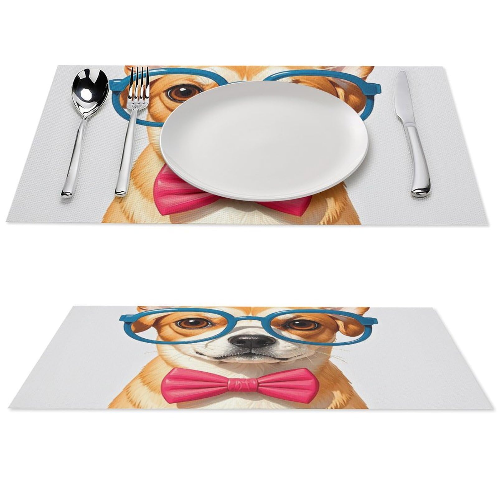 Sets de table antidérapants et thermorésistants : lot de 4 tapis de protection grand format PVC