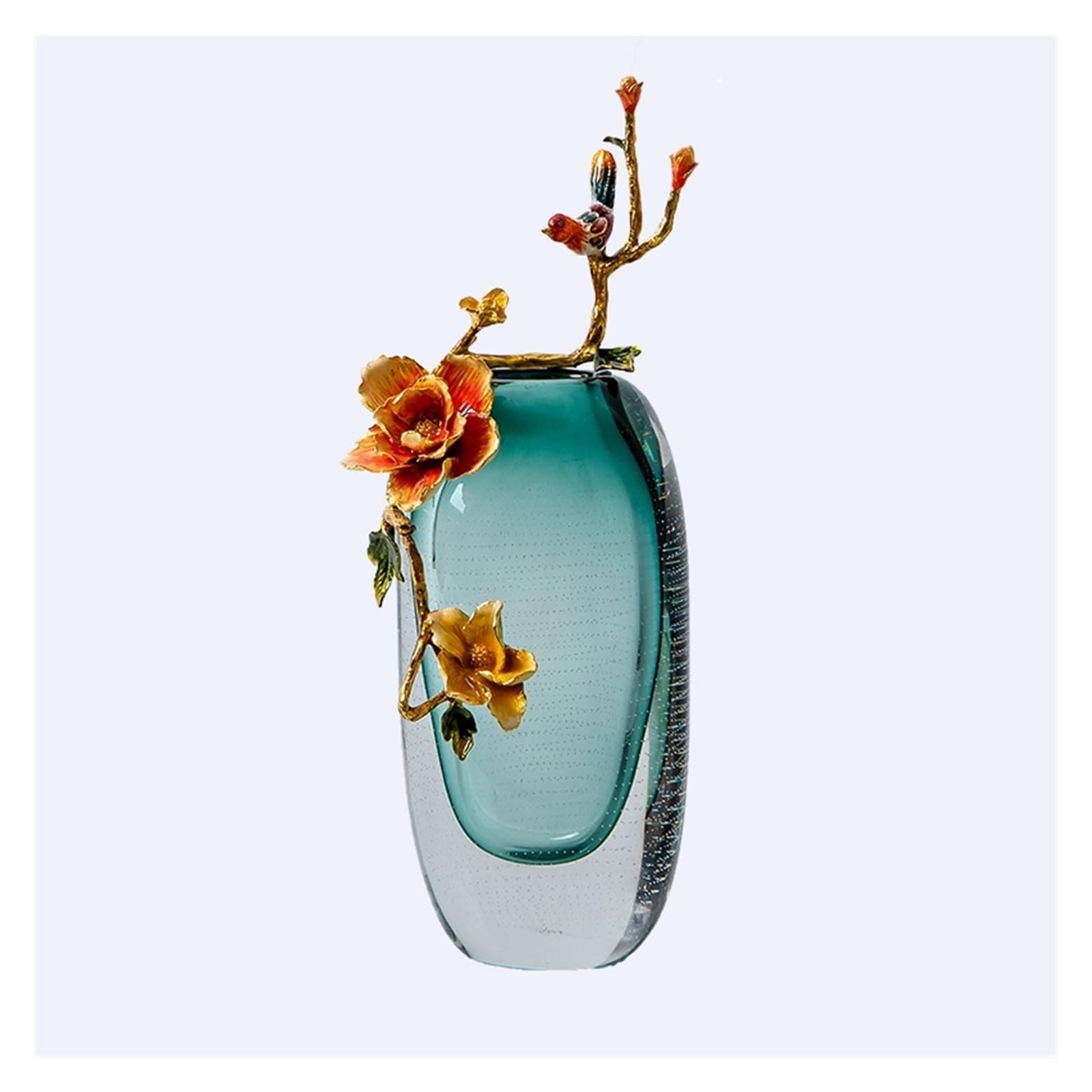 AYCDL Vase Vase Decorative Glass Living Room Hangings Chinese Style Home Hangings Enamel Glaze Vase Flower Vases Decorative