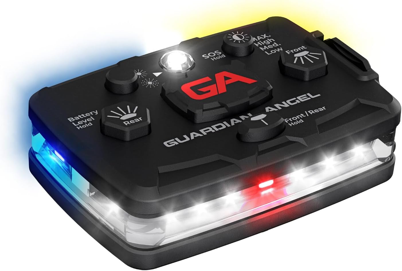 Guardian Angel Elite Safety Light - White Front & Blue/Yellow Rear