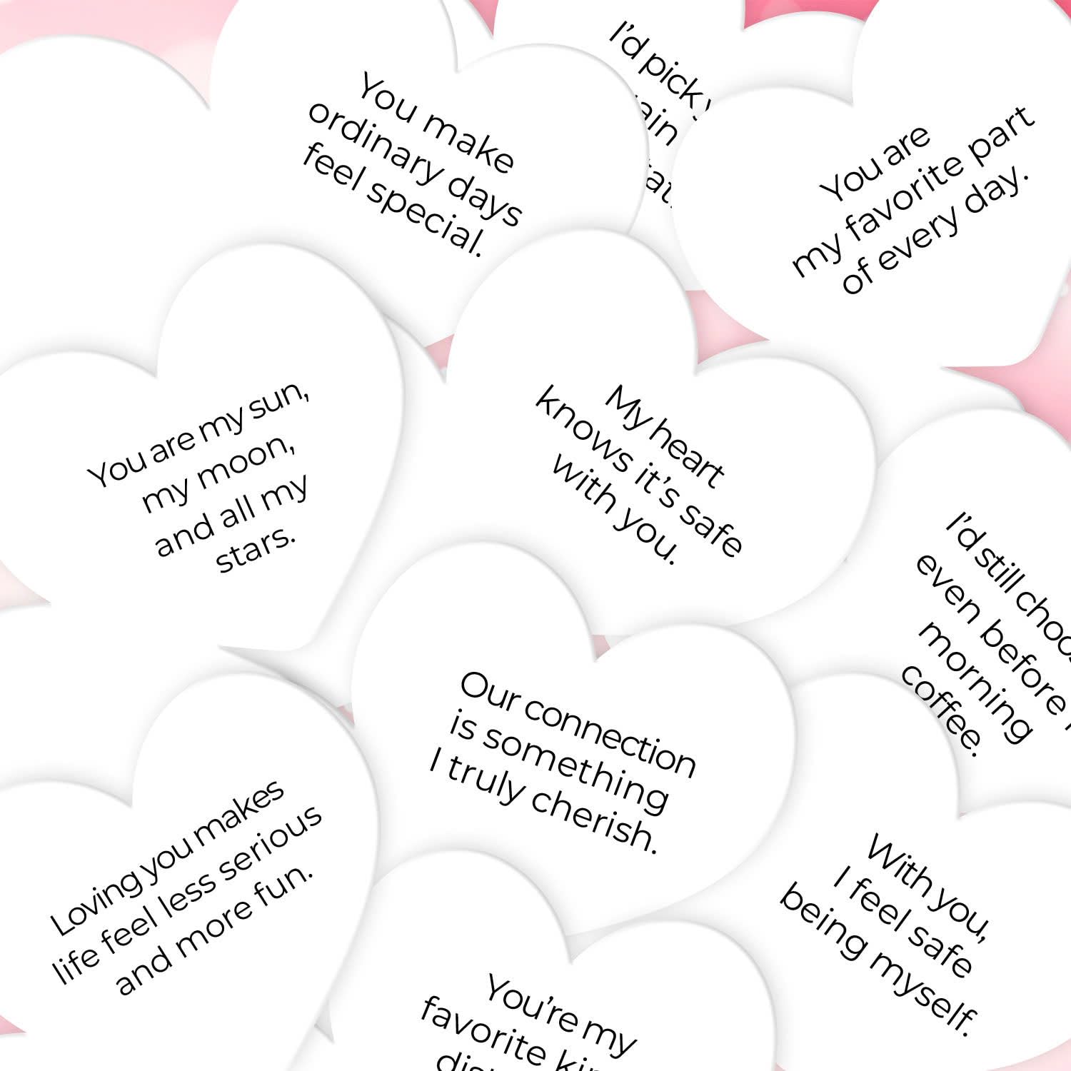 Love Affirmation Jar, Valentines Day Gift for Her or Him, 60 Heartfelt Love Notes, Romantic Gift for Wife, Husband, Girlfriend, Boyfriend, Valentines Day Gift