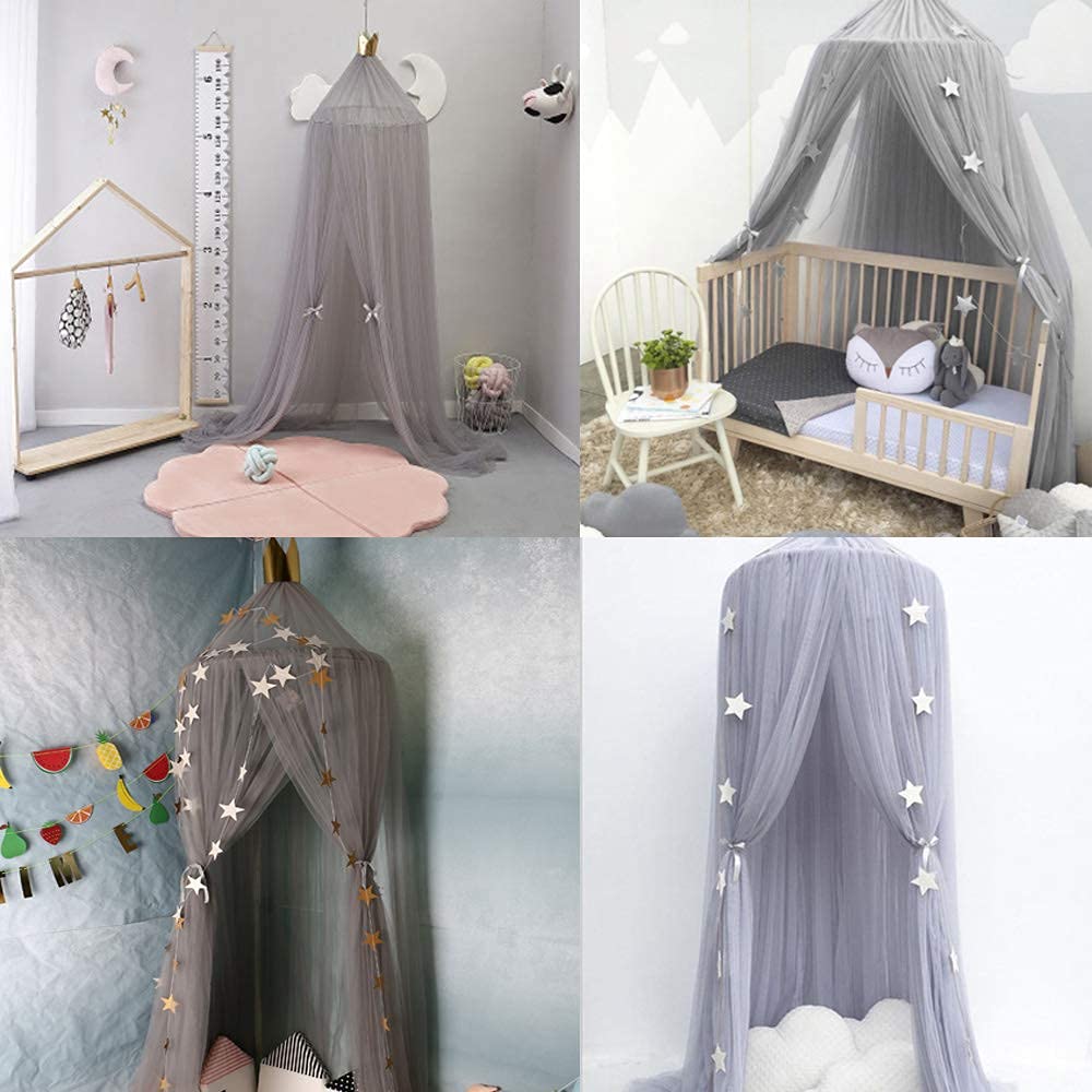 Tenda sensoriale, Baldacchino for Letto Cupola Mosqutio Tenda appesa for Interni Tenda da Lettura for Giochi all'aperto Protezione antizanzare for la Decorazione della Camera da Letto(Grey)