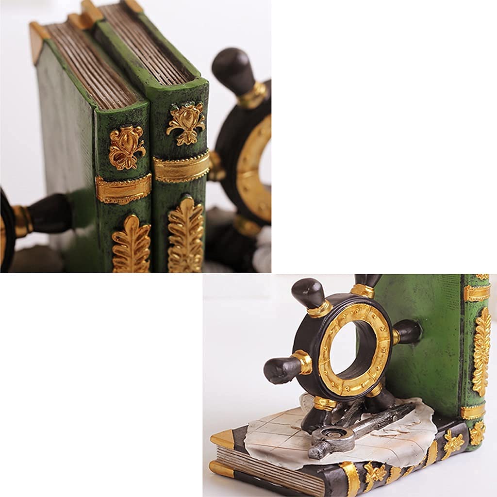 Fermalibri decorativi decorativi fermalibri, decorazione per scaffale per libri, stile retrò, per libri pesanti, creativi, per ufficio, soggiorno, decorazione per libri, fermalibri per scaffali (B)