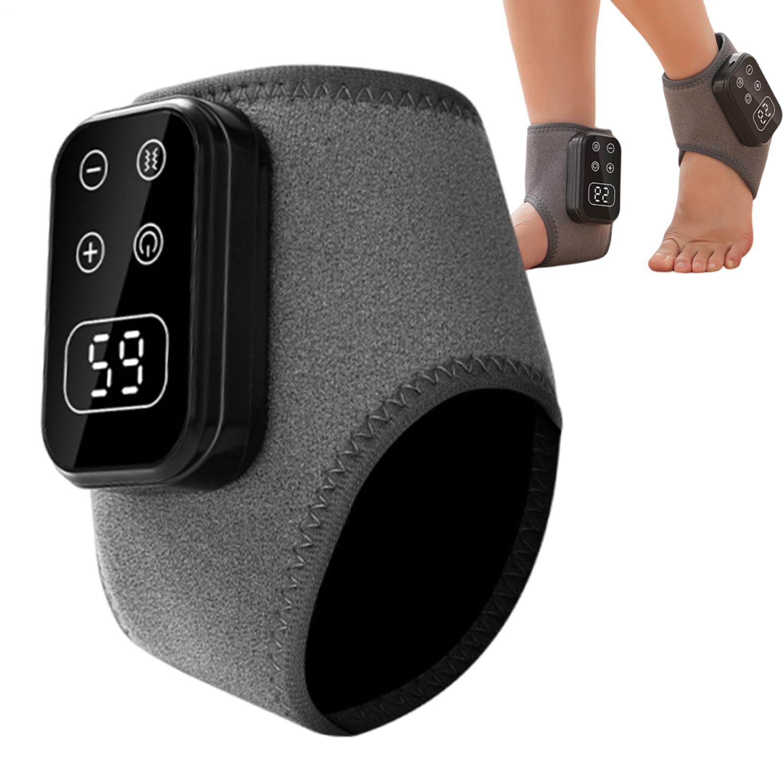 Masajeador de tobillo contra la rigidez con almohadilla vibratoria ajustable y calor 8