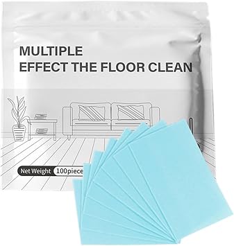 100 Pack Concentrated Floor Cleaning Tablets, Multi-Effect Soluble Dry Cleaning Sheets, Portable Mop Solution Pads for Household Tile Hardwood Marble Laminate Floors, All Purpose Floor Cleaner