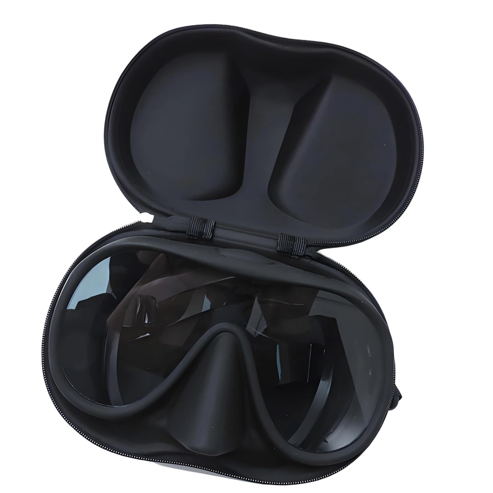 1 Set Schnorchel Tauchmaske mit schnell zu öffnender Akzentlinse, beschlagfrei, bequem, mit Aufbewahrungsbox, Maske aus gehärtetem Glas