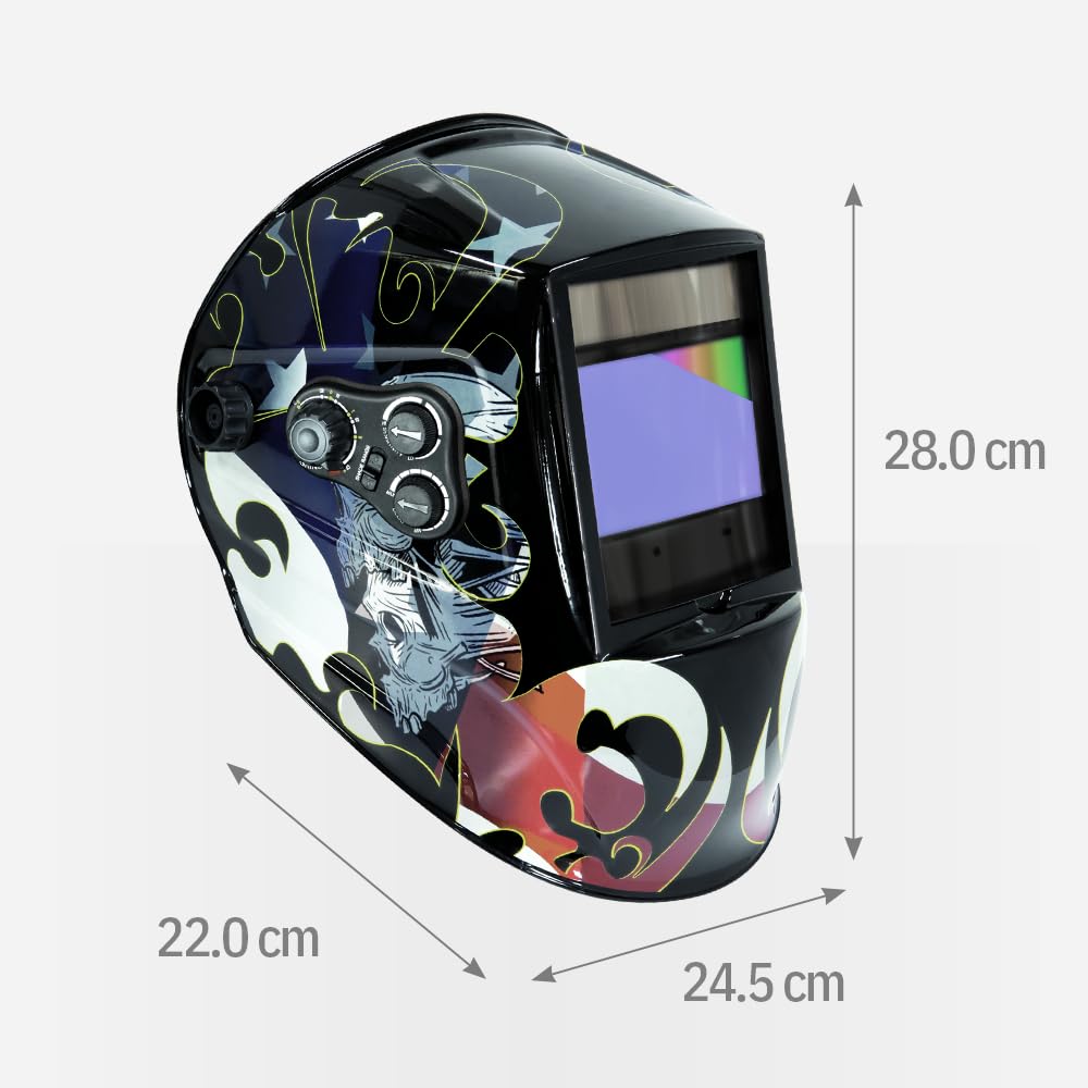 GYS, Masque de Soudage LCD ERGOTECH+ 3/5-13 G DREAM True Color, Teinte 3/5>13, Champ de Vision 100x67mm, Assombrissement Auto 0,08ms, Classe Optique 1/1/1/1, pour MMA, TIG, MIG/MAG & Meulage