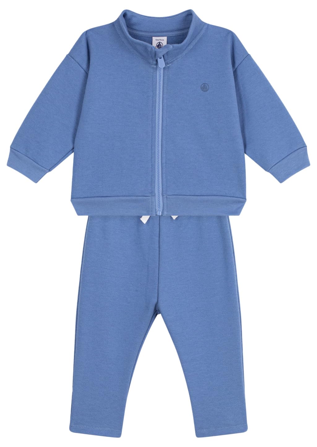 Petit Bateau Baby-Set Sweatshirt und Hose aus Baumwolle, einfarbig