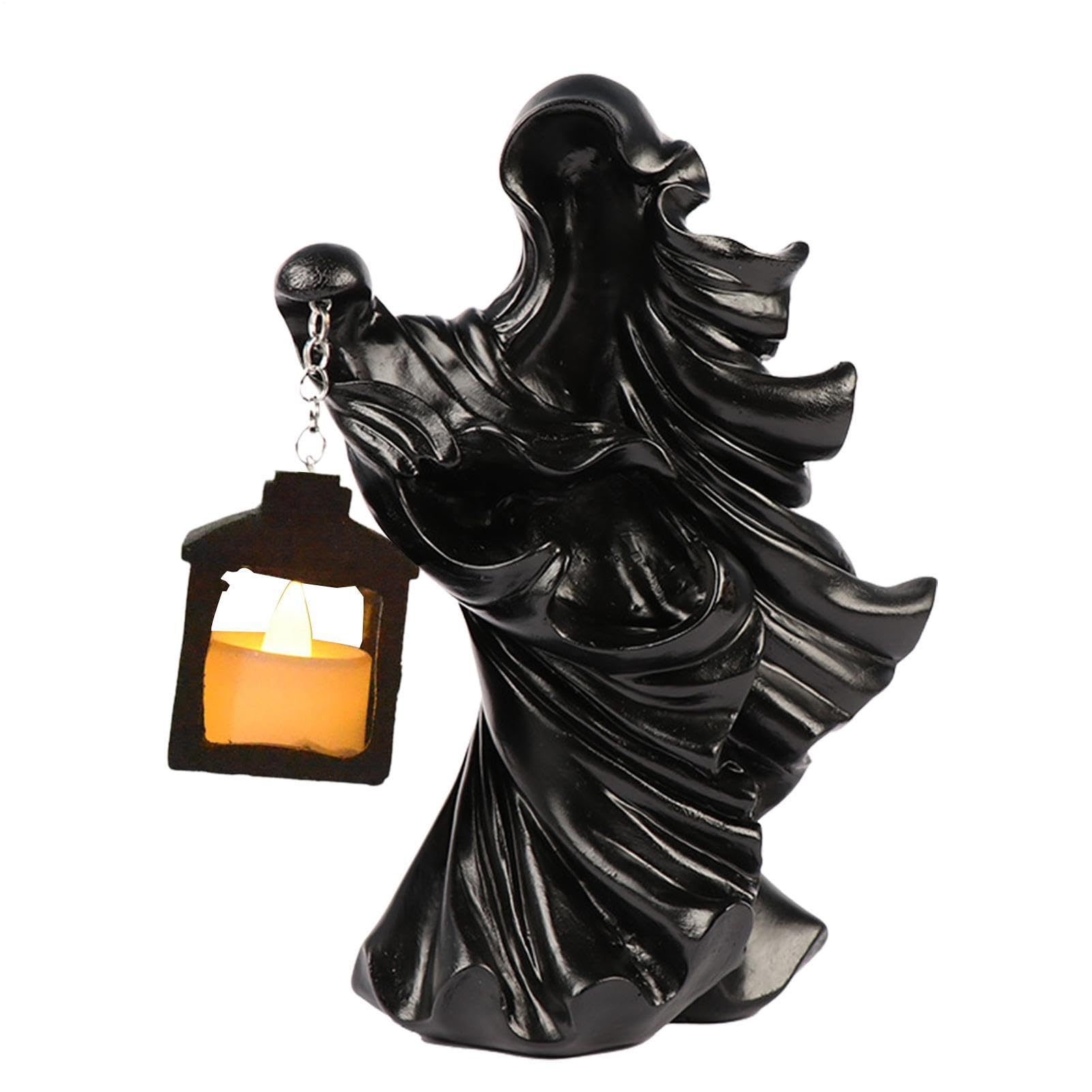 Figurka Halloween piekła posłaniec dekoracja patio z latarnią LED