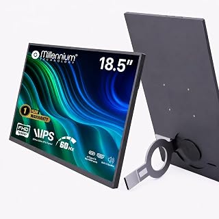 18.5 Inch FHD Portable Monitor | Ultra-Slim Foldable Screen Extender | USB Type-C & HDMI | Compatible with Laptop, PC, Mac (18.5, Inches)