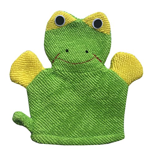 Cute Baby Kids Bath Sponge / Mitt / Glove Set Of 4 Cartoon Rabbit/Frog/Duck/Bear #TOP4
