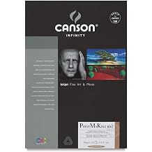 Canson Infinity Print Making Rag 310gsm, Natural White Matte Inkjet Paper, A3+, Box of 25 Sheets