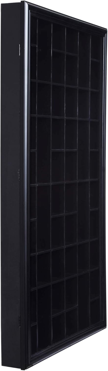 Flash Deals - 60% OFF Gallery Solutions 17x32 Shot Cabinet with Glass Front, Black Display Cases, 17 x 32
