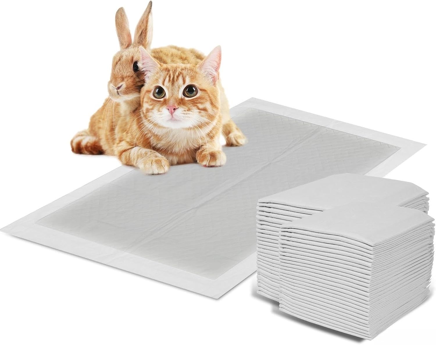 100pcs Thicken Disposable Cat Litter Pads 17.7x13 Inch, for