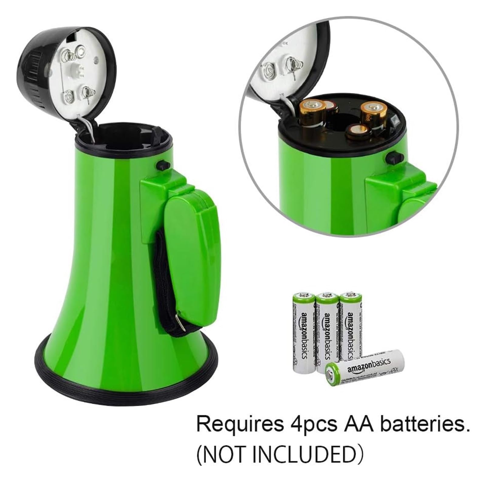 Megáfono,altavoz megáfono portátil, Bocina de grabación con altavoz de 25 vatios for cualquier deporte al aire libre, fanáticos y entrenadores de porristas o micrófono for ejercicios de seguridad (sin