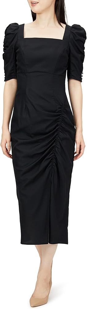 Amazon.co.jp: [フレイ アイディー] スクエアネックギャザー