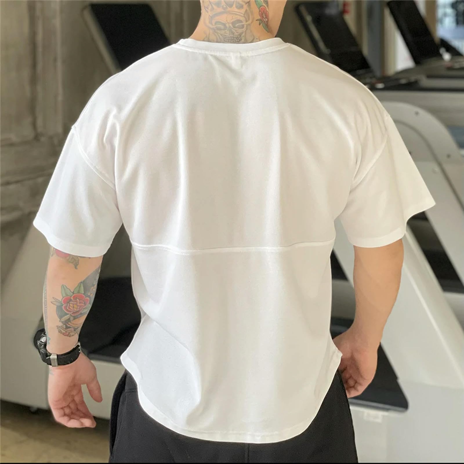 Męskie koszulki męskie mięśnie koszulka kulturystyka fitness męskie topy bawełniane podkoszulki plus duży rozmiar koszulka bawełniana siatka luźny krótki rękaw