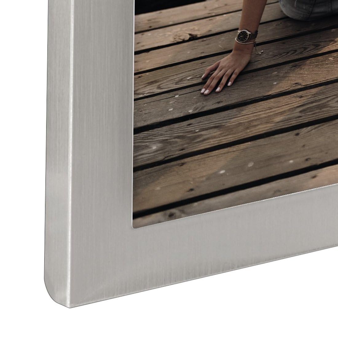 Hama Bilderrahmen „Calais“ 2er-Set – Für 10x15 Cm Fotos, Silber, Aluminium | Zum Hängen & Hinstellen, Hoch- & Querformat