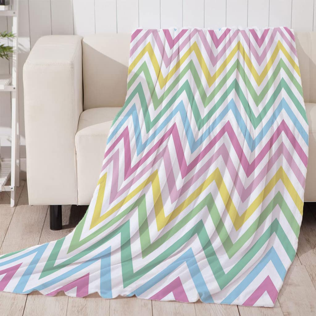 Manta de Franela para Sofá Colores y Rayas Manta de Franela para Cama, Manta para Mascotas, Mantas Ligeras, Extra Suave Cálido 150x200 cm
