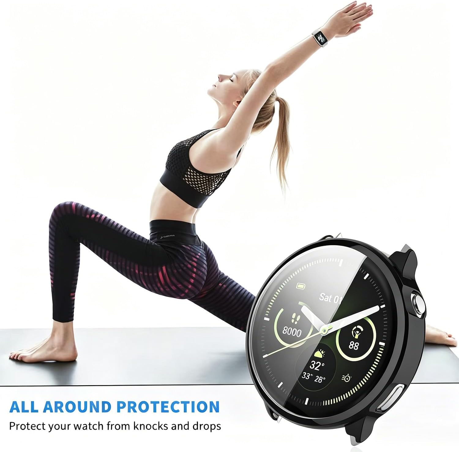 2-Pack Rc-Z Screen Protector Case for Garmin Venu 4 41mm Smartwatch, Soft TPU Overall Protective Cover Scratch Resistant Bumper Shell for Women Men