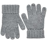  Tommy Hilfiger Jungen COTTON CASHMERE GLOVES Handschuhe, Grau (Mid Grey Htr 090), L