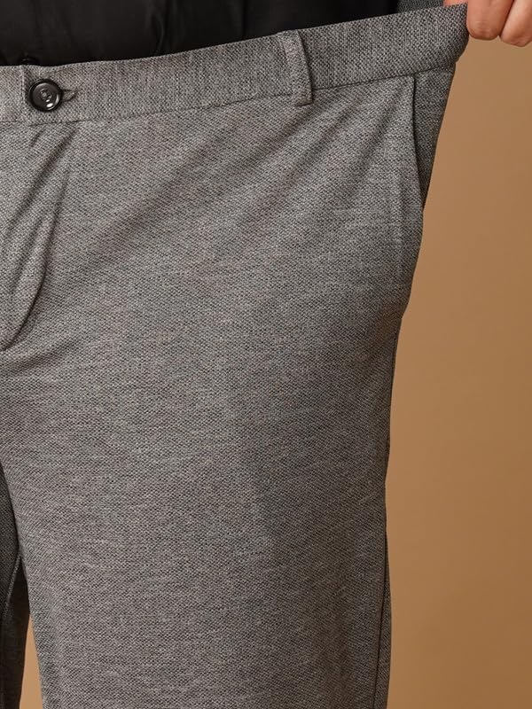 Image of OOMPH! Luxury Lycra Stretchable Formal Pants for Men | Stylish Slim Fit Men's Wear Trousers for Office or Party | Mens Fashion Dress Trouser Pant