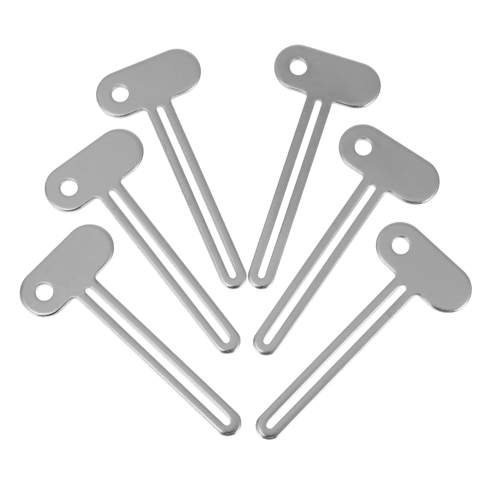 Anneome 6pcs Extrusion Tool Toothpaste Tube Squeezer Tool Toothpaste Dispenser Squeezers Tube Squeezer Key Tube Squeezer Tools Toothpaste Tube Squeezers Aluminum Alloy Silver