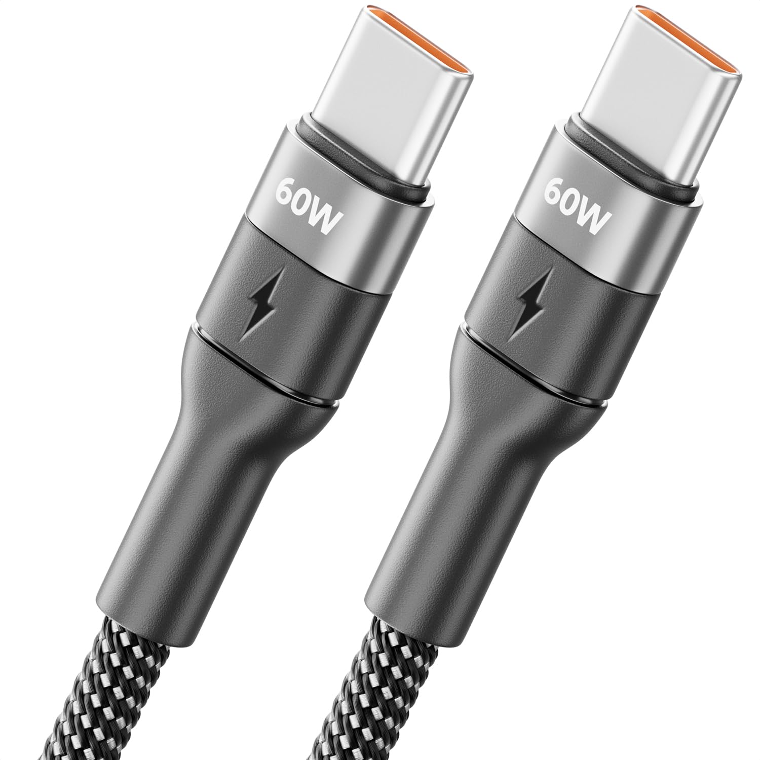 deleyCON 1m USB-C Ladekabel für iPhone 17 16 15 Pro Max Air Galaxy S25 S24 A16 A56 iPad Pro MacBook AirPods Tablet PS5 (60W Schnellladekabel) PD 3.0 PPS USB-C auf USB-C Kabel