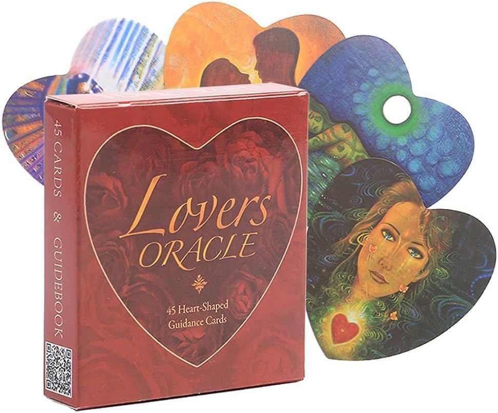 ANBOSI Tarot Cards 45 Pieces Lovers Oracle Tarot Card Game Decks for Beginners, Classic Traditional Standard Tarot Deck Fortune Telling Game Divination Tools for Adults (Lovers Oracle)