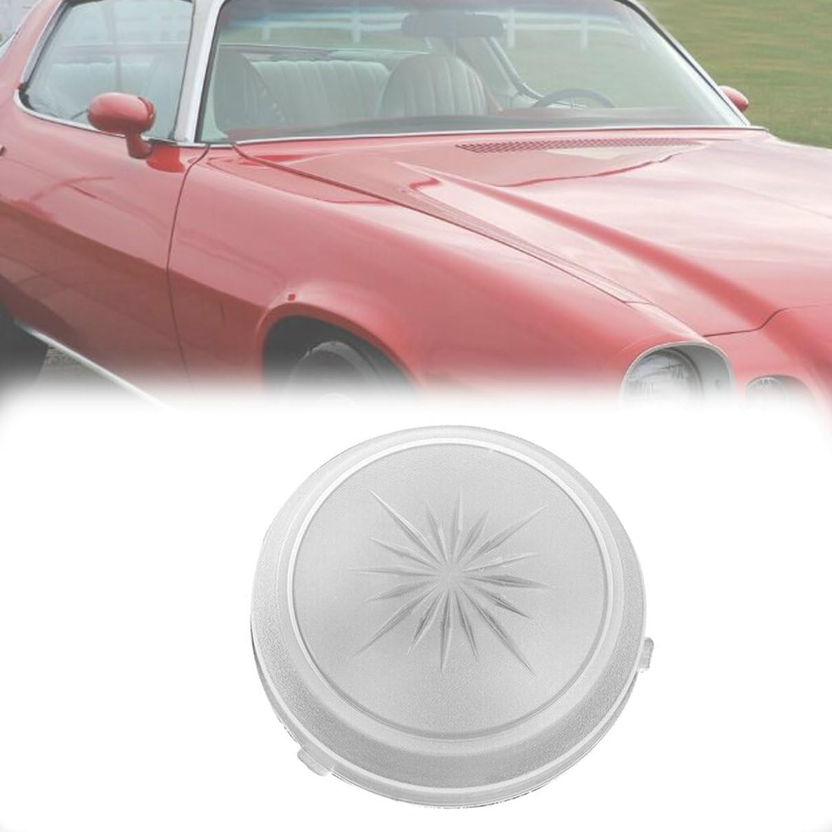 Round Dome Light Lens Roof Lamp Cover 8732777 for Chevy Camaro Firebird Monte Carlo Chevelle Fullsize Nova Vega 1970-1981 1971-1973 1971-1979 1971-1975